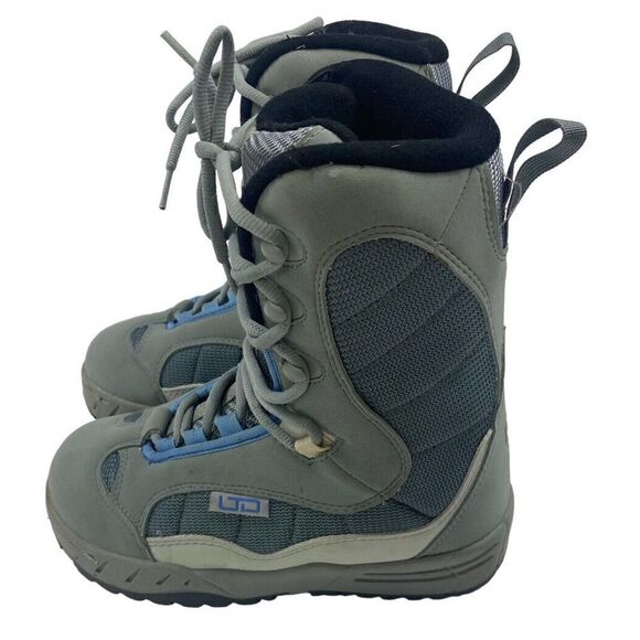 Snowboard LTD Stratus Linerless Junior Girls Boots Size 5 Gray Lace Up L@@K - Picture 1 of 7